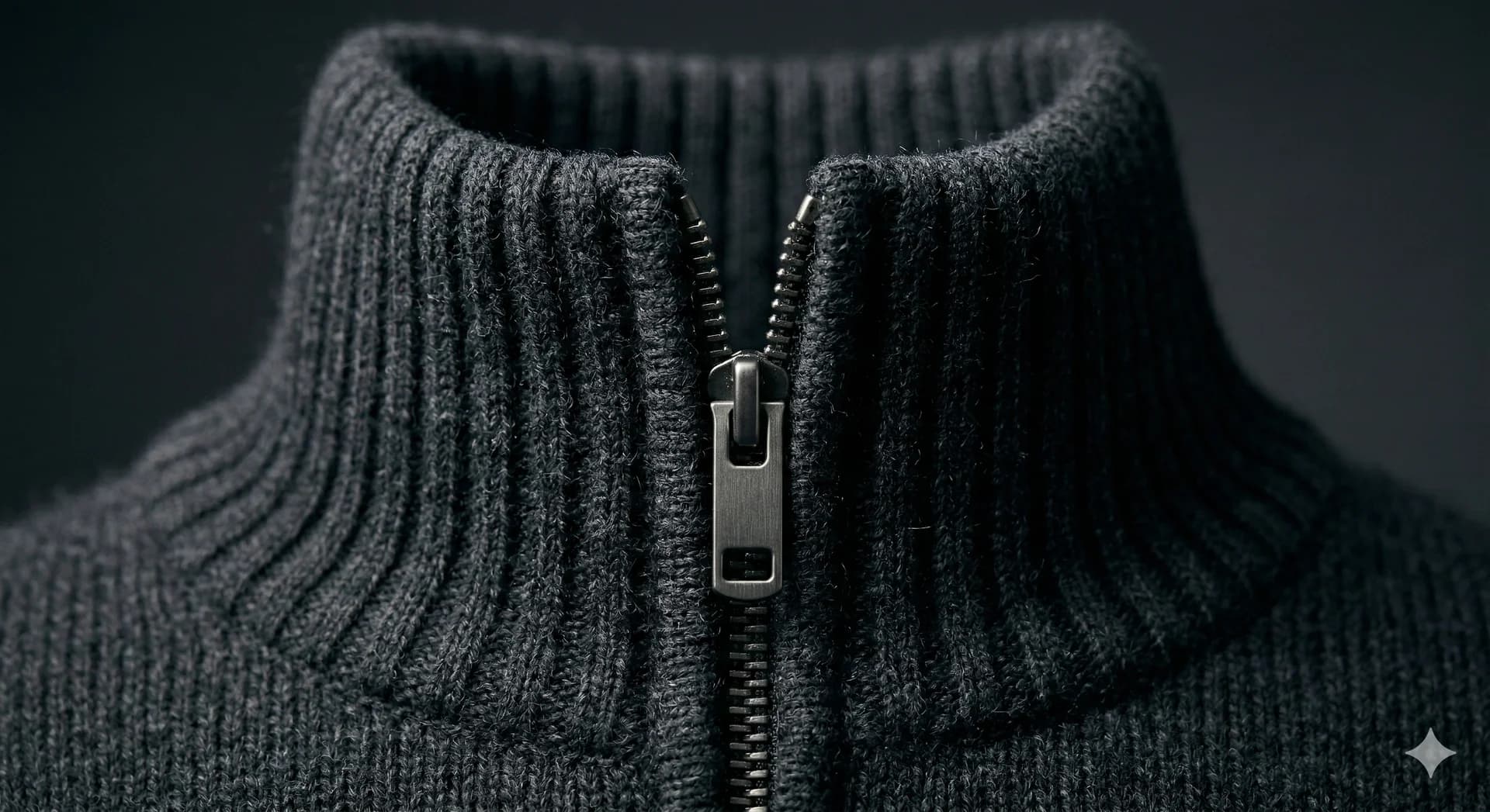Zip collar knitwear detail